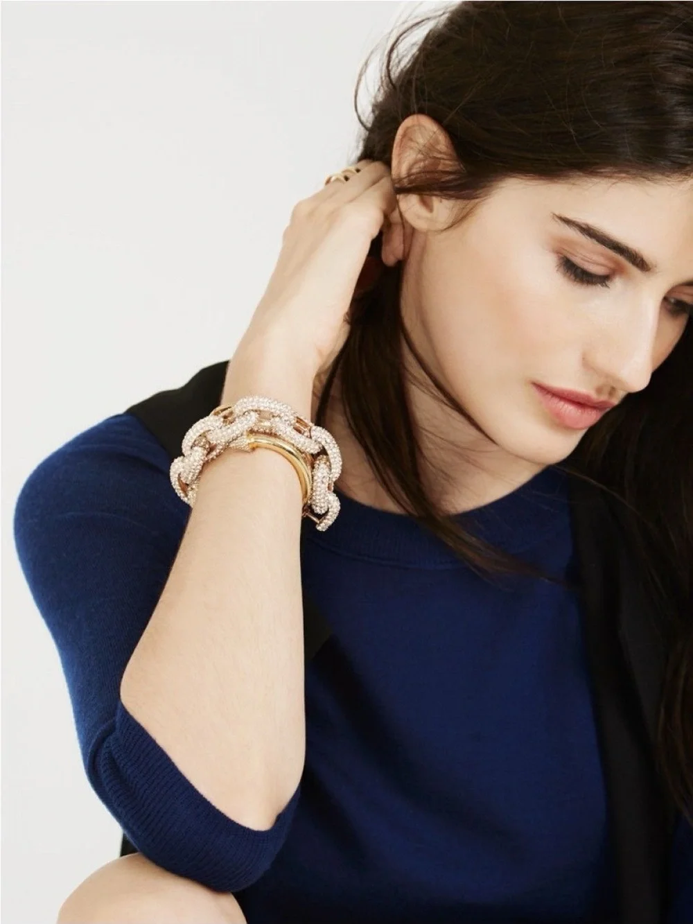 J. Crew Classic Pave Link Bracelet - NTW
